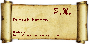 Pucsek Márton névjegykártya